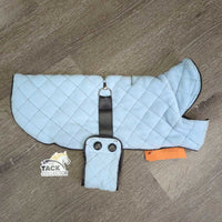 Quilt Fleece Dog Coat, High Collar, velcro, bit *vgc, clean, mnr pilly
