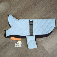 Quilt Fleece Dog Coat, High Collar, velcro, bit *vgc, clean, mnr pilly
