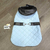 Quilt Fleece Dog Coat, High Collar, velcro, bit *vgc, clean, mnr pilly
