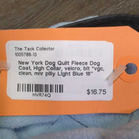 Quilt Fleece Dog Coat, High Collar, velcro, bit *vgc, clean, mnr pilly

