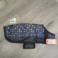 Closed Front Med Winter Dog Coat, velcro *xc/like new, clean, mnr stains
