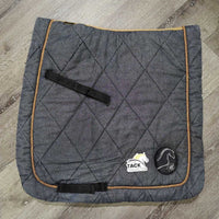 Quilt Dressage Pad, mesh spine, piping *gc, clean, mnr stains, hair, rubs, puckers, dirt, threads, faded
