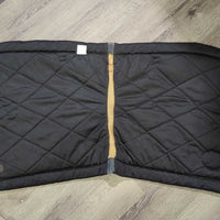 Quilt Dressage Pad, mesh spine, piping *gc, clean, mnr stains, hair, rubs, puckers, dirt, threads, faded
