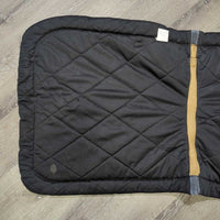 Quilt Dressage Pad, mesh spine, piping *gc, clean, mnr stains, hair, rubs, puckers, dirt, threads, faded
