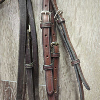 Rsd Bridle, Braided Reins *gc/vgc, clean, mnr dirty, residue, stains, rubs & scuffs, dry, stiff, twists
