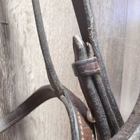 Rsd Bridle, Braided Reins *gc/vgc, clean, mnr dirty, residue, stains, rubs & scuffs, dry, stiff, twists
