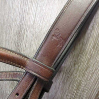 Rsd Bridle, Braided Reins *gc/vgc, clean, mnr dirty, residue, stains, rubs & scuffs, dry, stiff, twists
