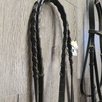 Rsd Bridle, Braided Reins *vgc/gc, dry, mnr dirt/residue, creases, edge scrapes, stiff

