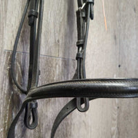Rsd Bridle, Braided Reins *vgc/gc, dry, mnr dirt/residue, creases, edge scrapes, stiff
