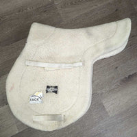 Wool Fitted Hunter Saddle Pad *gc, older, stains, hairy, clumpy, edge rubs
