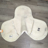 Wool Fitted Hunter Saddle Pad *gc, older, stains, hairy, clumpy, edge rubs
