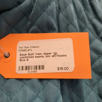 Quilt Vest, zipper *gc, unstitched seams, mnr dirt?stains
