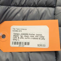 JUNIORS Puffer Jacket, Zipper *gc, clean, rubs, mnr collar rubs & pills, cuffs v.rubbed & pilly
