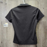 SS Polo Shirt, 1/4 Button Up *vgc, mnr hair, linty & faded?
