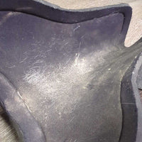 Open Front Boots, velcro *gc/fair, clean, rubs, scrapes, residue, hairy, older, snags, fray, thread
