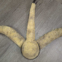 Soft Fleece Lined Stamped Western Breastcollar, snap *gc, clean, dirty, stains, clumpy, hairy, older, scrapes, xholes
