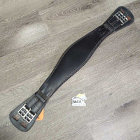 Padded Leather Short - Dressage Girth, 2x els *vgc, mnr hair, dirt & rubs
