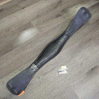 Padded Leather Short - Dressage Girth, 2x els *vgc, mnr hair, dirt & rubs
