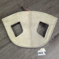 Soft Leather & Felt Poll Guard - Head Bumper *vgc/gc, clean, v.rubbed, faded & discolored, older?
