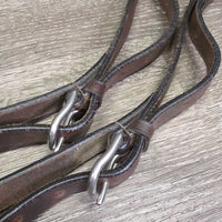 Elastic & Soft Leather Side Reins, Hvy Buckles *xc, clean

