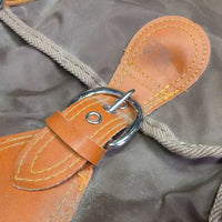 Hvy Nylon Saddle Trail Bags, Buckles *gc, older, dirt, stains, rust, bubbles, edge rubs
