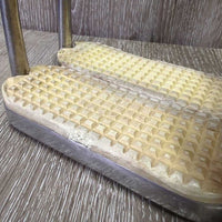 Fine Hvy Stirrup Irons, grips *gc, pitted, rust spots, rubs, peeled grips, stains, clean, scrapes
