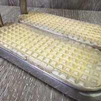 Fine Hvy Stirrup Irons, grips *gc, pitted, rust spots, rubs, peeled grips, stains, clean, scrapes
