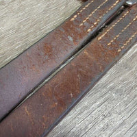 Thick Stirrup Leathers *vgc, clean, dents, bent, older
