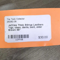 Thick Stirrup Leathers *vgc, clean, dents, bent, older
