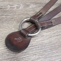 Flat Adjustable Breastplate, straps, snaps *gc/fair, older, rust, dry, creases, dents, rubs, xholes, clean, stiff
