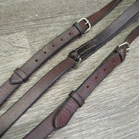 Flat Adjustable Breastplate, straps, snaps *gc/fair, older, rust, dry, creases, dents, rubs, xholes, clean, stiff
