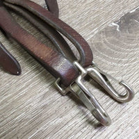 Flat Adjustable Breastplate, straps, snaps *gc/fair, older, rust, dry, creases, dents, rubs, xholes, clean, stiff
