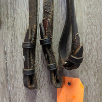 Rsd Bridle, Braided Reins *gc/fair, clean, scrapes, xholes, reaired, creases, bent, stiff
