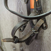 Rsd Bridle, Braided Reins *gc/fair, clean, scrapes, xholes, reaired, creases, bent, stiff
