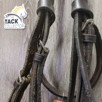 Rsd Bridle, Braided Reins *gc/fair, clean, scrapes, xholes, reaired, creases, bent, stiff
