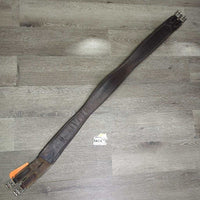 Padded Leather Girth, 1x els *gc/fair, rubs, scrapes, deep creases, older, rust, els: rubs, frays & torn
