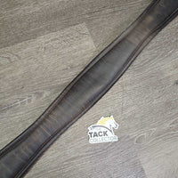 Padded Leather Girth, 1x els *gc/fair, rubs, scrapes, deep creases, older, rust, els: rubs, frays & torn
