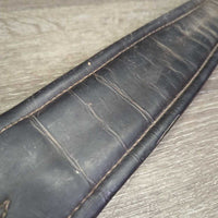 Padded Leather Girth, 1x els *gc/fair, rubs, scrapes, deep creases, older, rust, els: rubs, frays & torn
