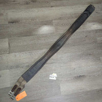 Padded Leather Girth, 1x els *gc/fair, rubs, scrapes, deep creases, older, rust, els: rubs, frays & torn
