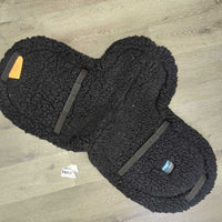 v.Thick Fleece Fitted Dressage Saddle Pad *vgc, clean, mnr hair, clumpy
