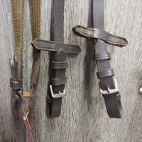 Rsd Padded Bridle, Cotton Web Reins *gc/fair, NO Noseband, v.dry, v.stiff, frays, threads, creases
