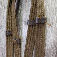 Rsd Padded Bridle, Cotton Web Reins *gc/fair, NO Noseband, v.dry, v.stiff, frays, threads, creases
