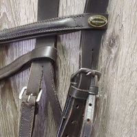 Rsd Padded Bridle, Cotton Web Reins *gc/fair, NO Noseband, v.dry, v.stiff, frays, threads, creases
