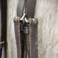 Rsd Padded Bridle, Cotton Web Reins *gc/fair, NO Noseband, v.dry, v.stiff, frays, threads, creases
