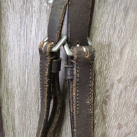 Rsd Padded Bridle, Cotton Web Reins *gc/fair, NO Noseband, v.dry, v.stiff, frays, threads, creases
