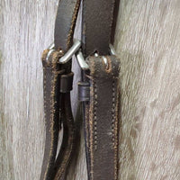 Rsd Padded Bridle, Cotton Web Reins *gc/fair, NO Noseband, v.dry, v.stiff, frays, threads, creases
