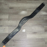 Wide Padded Anatomical Girth, x2 els, 3x D Rings *xc/like new, clean, mnr stains, scrapes & knicks
