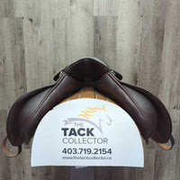 17 W *5.5" Flair All Purpose, Stirrup Leathers, Blue/Green Fleece Saddle Cover, Synthetic Wool Flocking, Rear Gusset Panel, Xlong & Large Front & Back Pencil Rolls, Flaps: 15"L x 13"W
