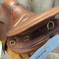18.5" MW 5.5" Crosby Marathon Endurance Saddle, 2 Billet Guards, Wool Flocking, Long Front Pencil Blocks, Padded Seat, Flaps: 15.5"L x 15"W Serial #: S6635

