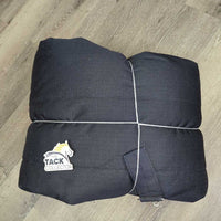 Hvy - Rolled Shoulder Edges Quilt Stable Blanket, tail *xc, mnr dirt?residue & snags, v.faded tag

